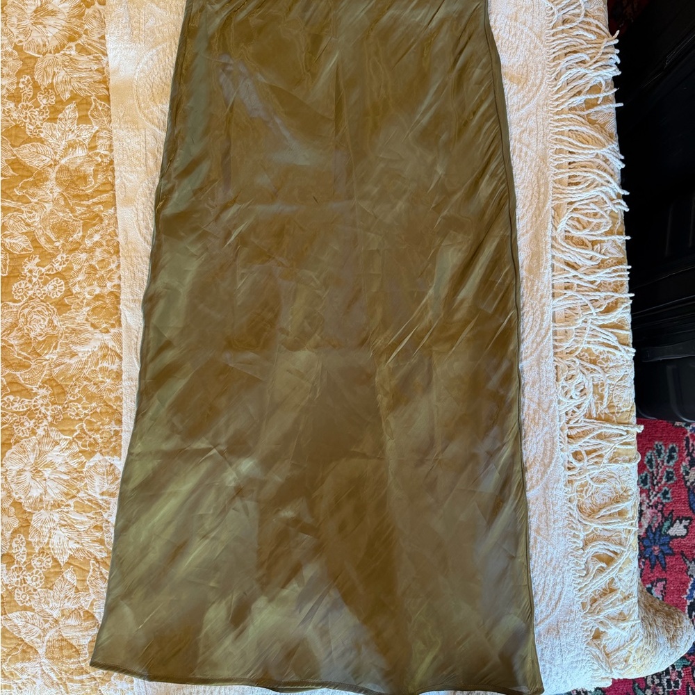 Anthropologie Khaki Maxi Skirt